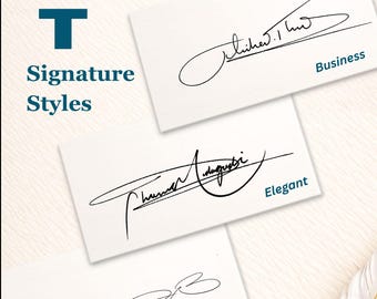 Custom T Letter Signature Design | Handwritten Style (Digital Delivery)