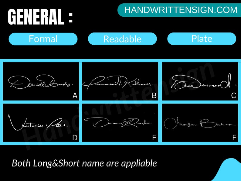 Personalized Handwriting Signature Design: Custom Logo, Unlimited ...