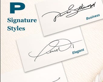 Custom P Letter Signature Design | Handwritten Style, Video Tutorial (Digital Delivery)