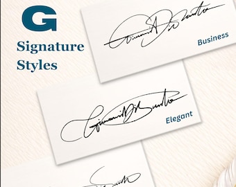 Custom 'G' Letter Signature Design | Handwritten Style (Digital Delivery)