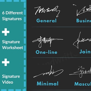Chinesische Signatur Designs mit Video Tutorials | Echt handgeschriebener Stil | Digitale Signatur | Personalisierte Signatur | Digitale Lieferung