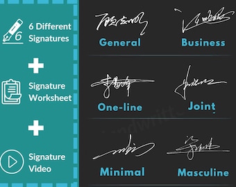 Chinese Signature Design: Handwritten Style with Video Tutorials (Digital Delivery)