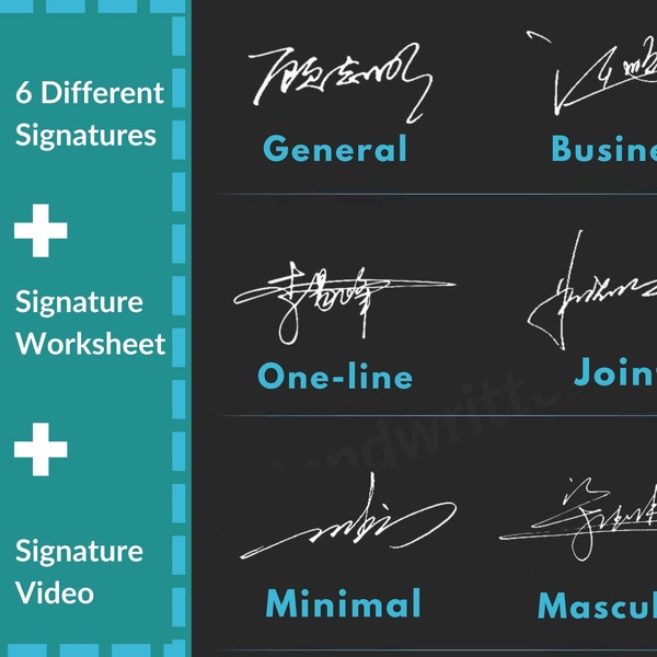 Chinese Signature Designs with Video Tutorials | Real Handwritten Style | Digital Signature | Personalized Signature | Digital Delivery