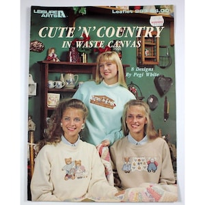 Leisure Arts Cute N Country W Waste Canvas Designs Ulotka 963 1990