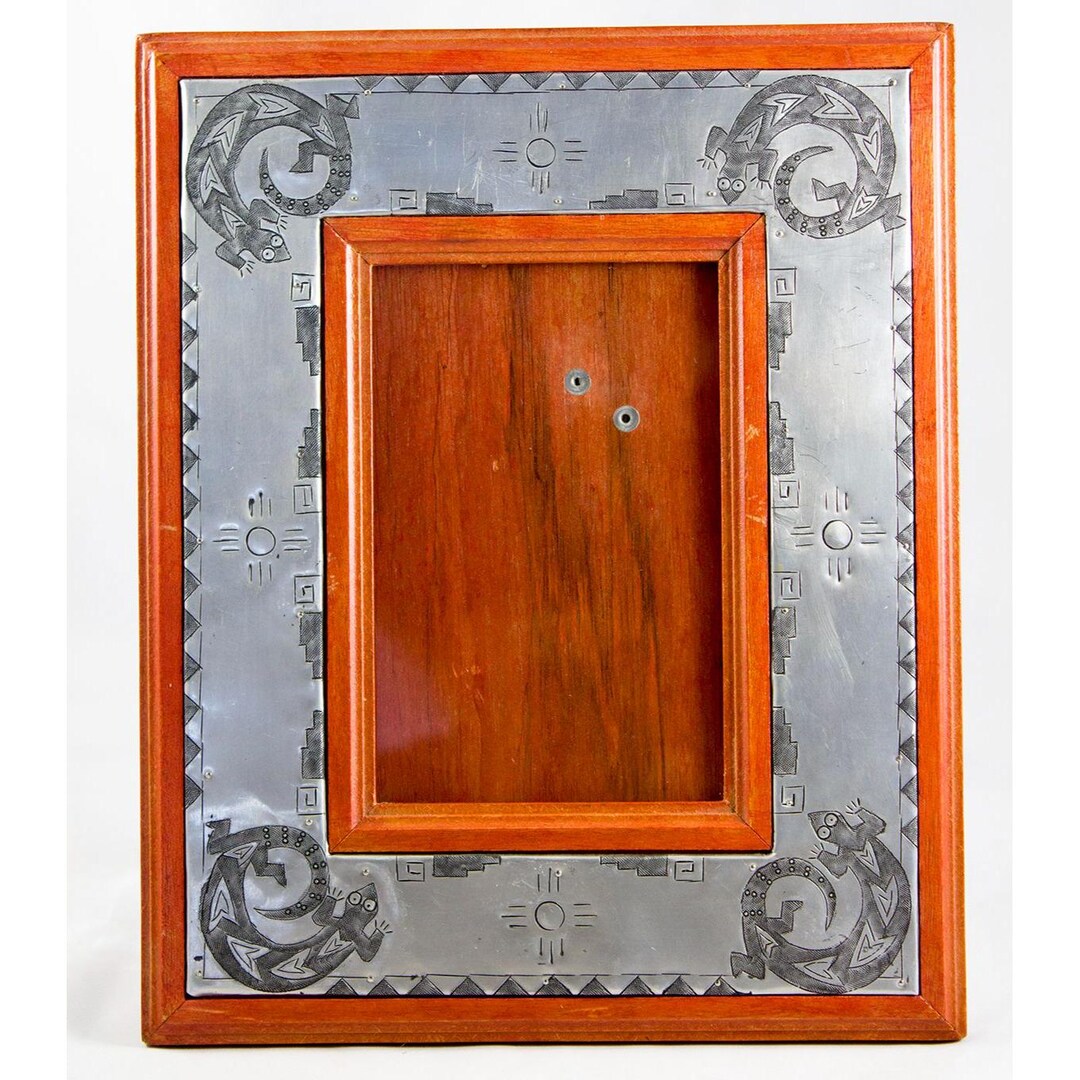 Handcrafted Picture Frame GECKO/LIZARD Wood Aluminum Regal Arts ...