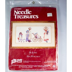 Needle Treasures Stitchery Kit Jan Hagara Collectibles In Line 20x10 inch NEW image 1