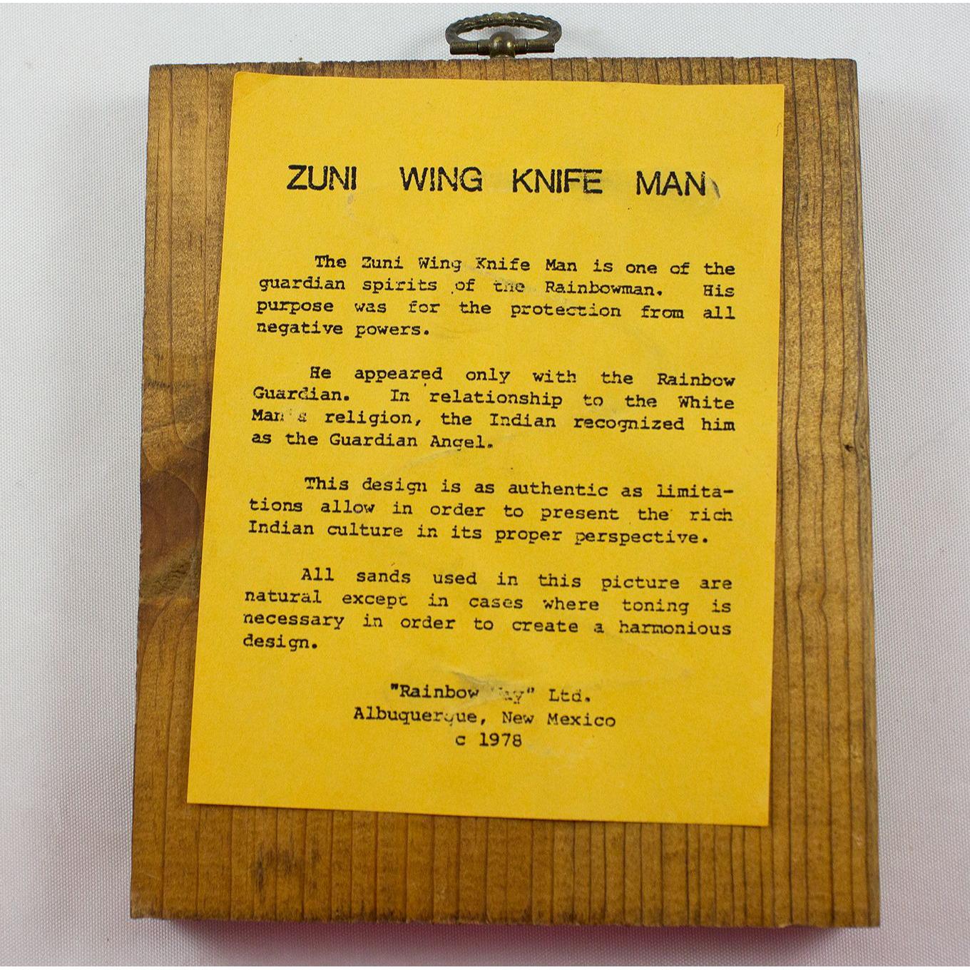 Buy Zuni Wing Knife Man 1978 Sand Painting Rainbow Way Ltd