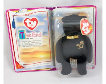 Ty Teenie Beanie Babies the End Bear 1999 Mcdonalds Y2k Millennium