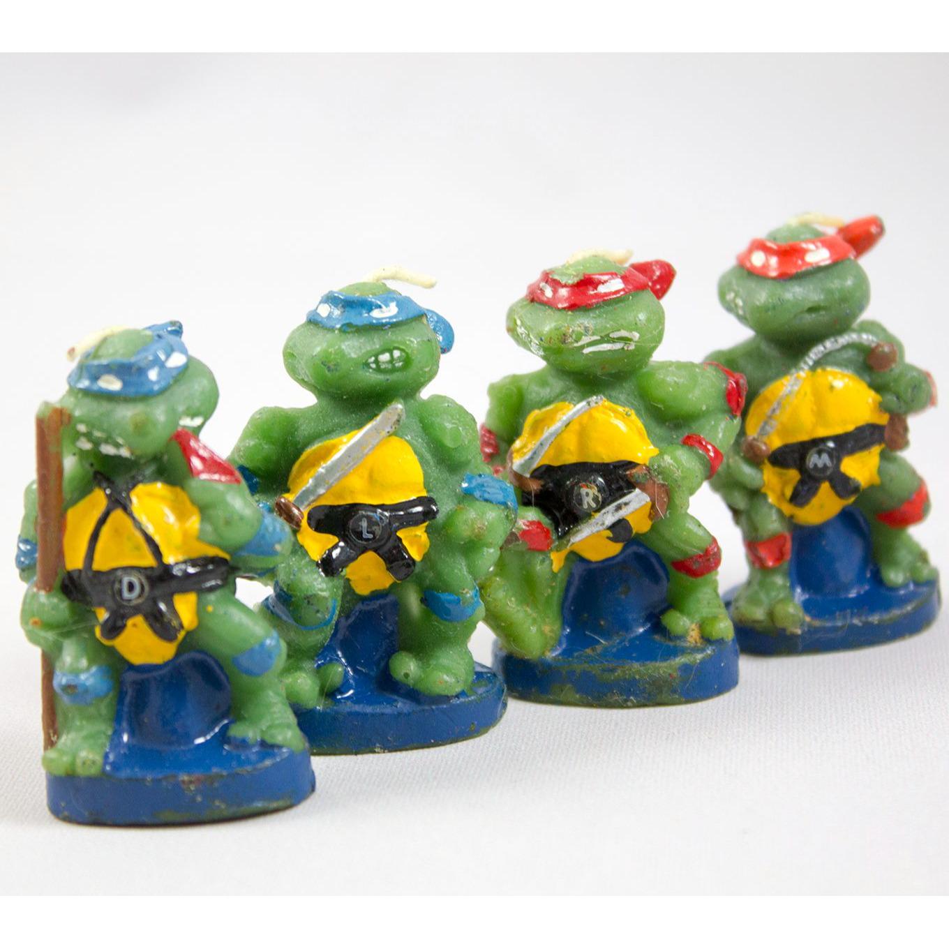 4 TMNT Mini-Figurenkerzen – Zur Deko Von Kindergeburtstagskuchen