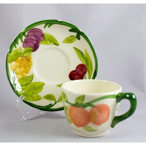 Franciscan Dinnerware Fresh Fruit Flat Cup and Saucer Set USA L001