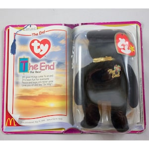 Ty Teenie Beanie Babies The End Bear 1999 McDonalds Y2k Millennium Collection