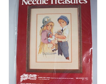 Needle Treasures Stitchery Kit Jan Hagara Collectibles Spring and Lance 10x14"
