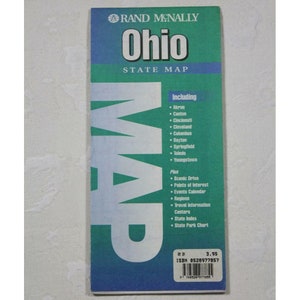 Rand McNally Ohio State Map 1998 Souvenirs de voyage