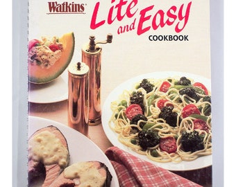 Watkins Lite and Easy Cookbook by Marilyn Foss 1987 Wire Bound Hardcover