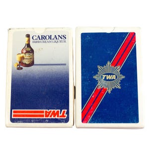 TWA Vintage Playing Cards 2 Sets Carolans Irish Cream Sealed Decks
