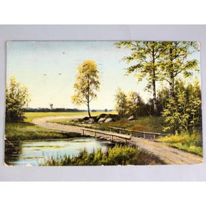 Vintage Scenic Postcard Red Wing Minn Bridge River Windmill Post Mark 1912