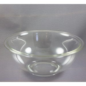 Vintage Pyrex #325 2.5L Clear Glass Nesting Mixing Bowl Corning NY USA