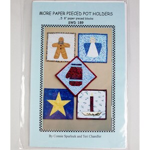 Paper Pieced Pot Holder Pattern: 5 Unique Designs (Uncut) SWD189