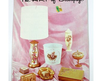 The Art of Decoupage 1966 Craft Course Publishers Booklet 30-11327 Harman