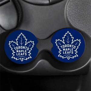Totonto Maple Leafs-Set mit 2 Auto-Untersetzern anpassbar KOSTENLOSER US-Versand Hockey-Fan Geburtstagsgeschenk Teen Mann Sohn Weihnachtsstrumpf NHL Dad