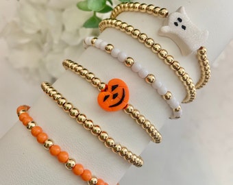 Halloween Bracelets | Pumpkin Bracelet | Ghost Bracelet