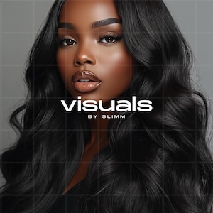 Fotos de archivo de modelos de cabello de mujeres negras: imágenes de marca generadas por IA (descarga digital)