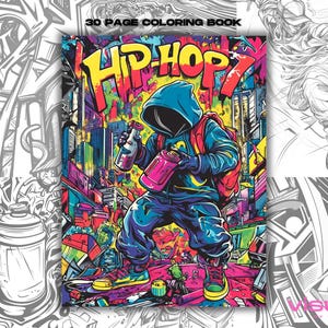 Graffiti Coloring Book for Adults & Teens | Digital Street Art PDF | Printable Coloring Book | Creative Wall Art | Stress Relief Version 1