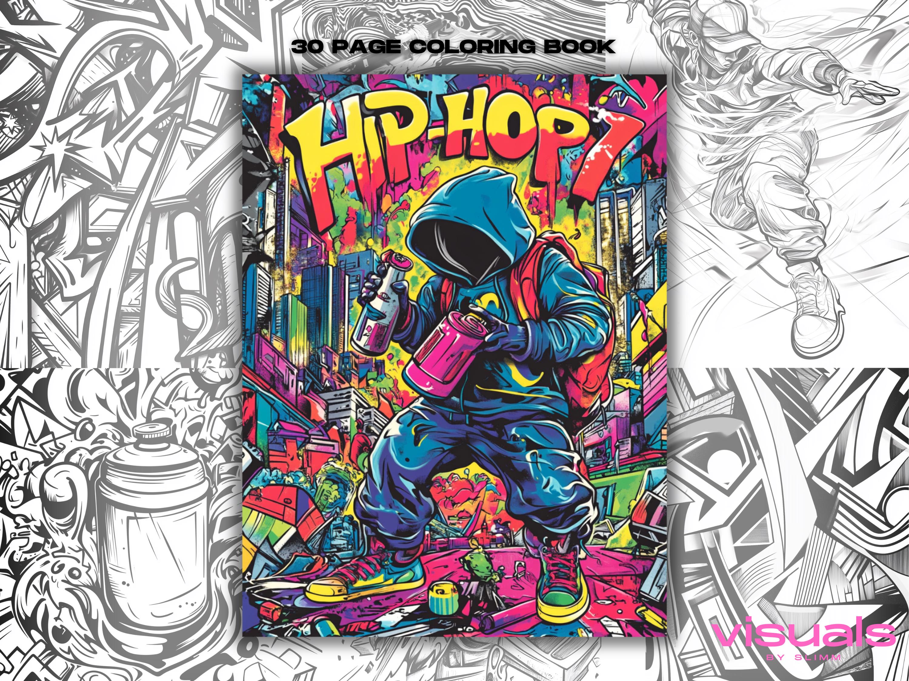 Graffiti Coloring Book: Street Art Designs for Adults & Teens