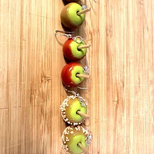 Oorbellen met gekonfijte appels – Handgemaakte sieraden van polymeerklei, 3 ontwerpen afbeelding 6