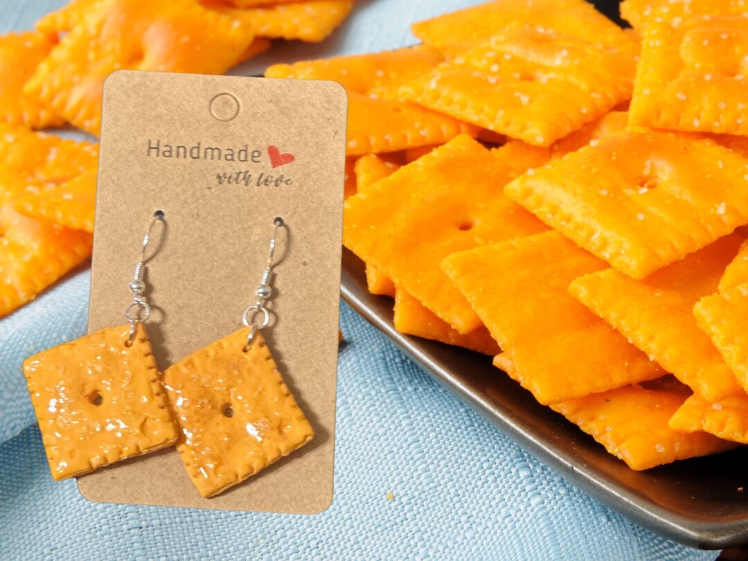 Lunchable Earrngs, Cheese And Cracker Earrngs, Snack Earrngs, Fun...