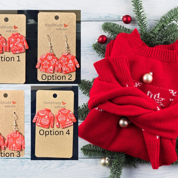 Ugly Christmas Sweater Earrings | Christmas Earrings | Christmas Sweater Earrings | Ornament Earrings | Christmas Decoration Earrings