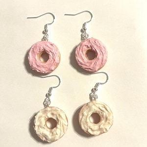 Bagel Earrings: Handmade Polymer Clay Food Jewelry