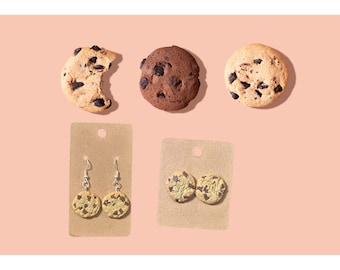 Chocolate Chip Cookie Earrings | Cookie Earrings | Food Earrings | Clay Earrings | Dangle Earrings | Fun Earrings | Gift for Her