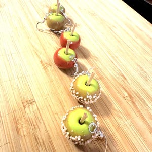 Oorbellen met gekonfijte appels – Handgemaakte sieraden van polymeerklei, 3 ontwerpen afbeelding 4