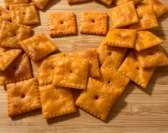 Handmade Cheez-It Cracker Inspired Refrigerator Magnets: Polymer Clay Magnets Set of 2