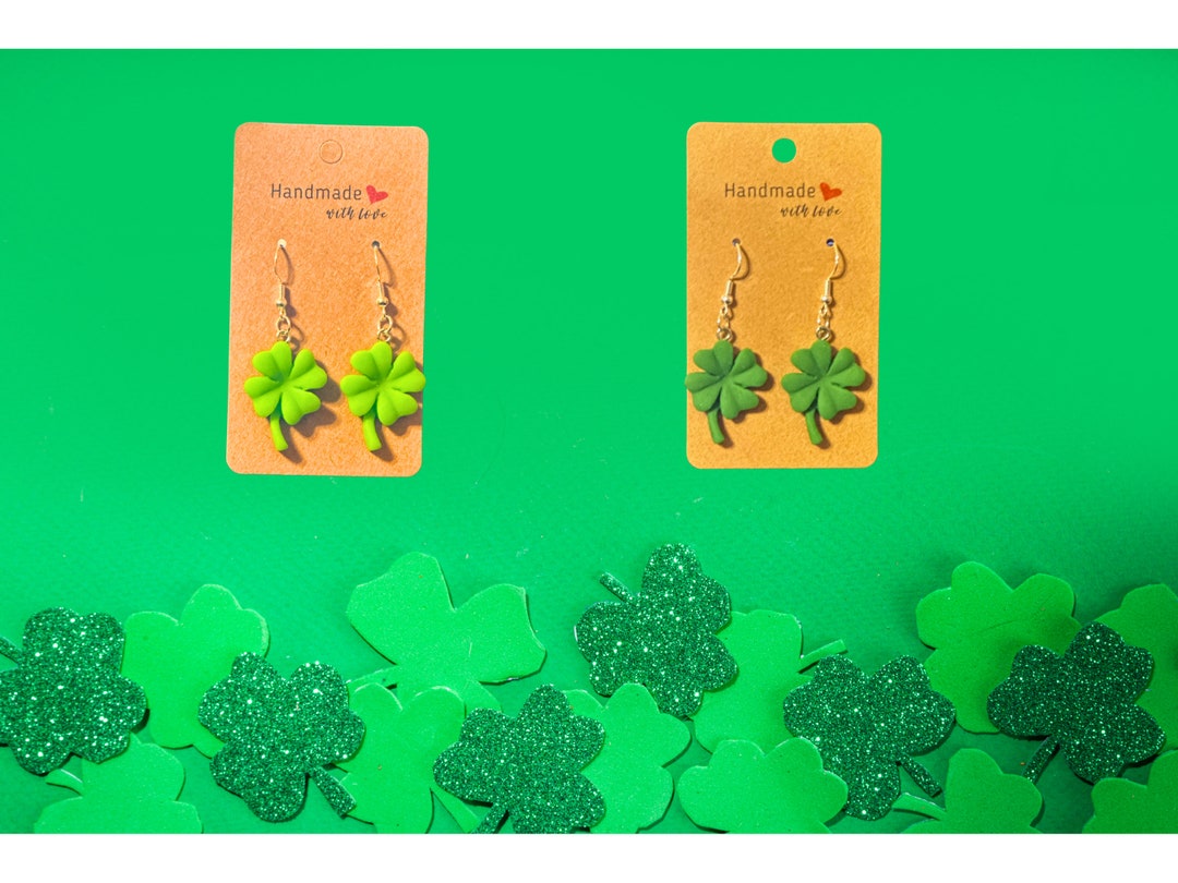 3 Pairs Of St. Patrick Earrings Set For Women, Sparkle Shamrock Green...