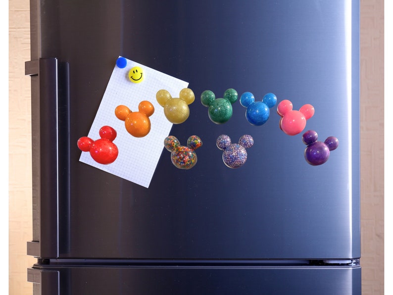 Mickey Mouse Magnet – Disney Inspired - Handmade - Glitter - Resin - Etsy