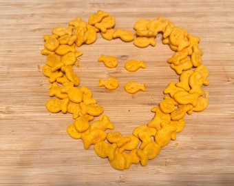 Imanes de galleta con forma de pez dorado: arcilla polimérica hecha a mano (juego de 4)