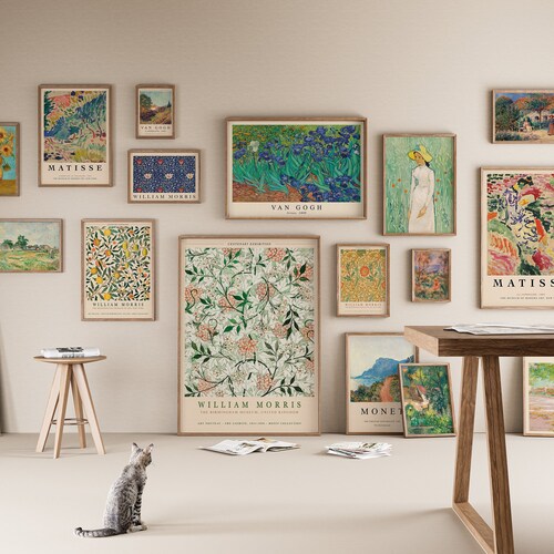 Vintage Eclectic Wall Art Set Gallery Wall Set Maximalist Etsy