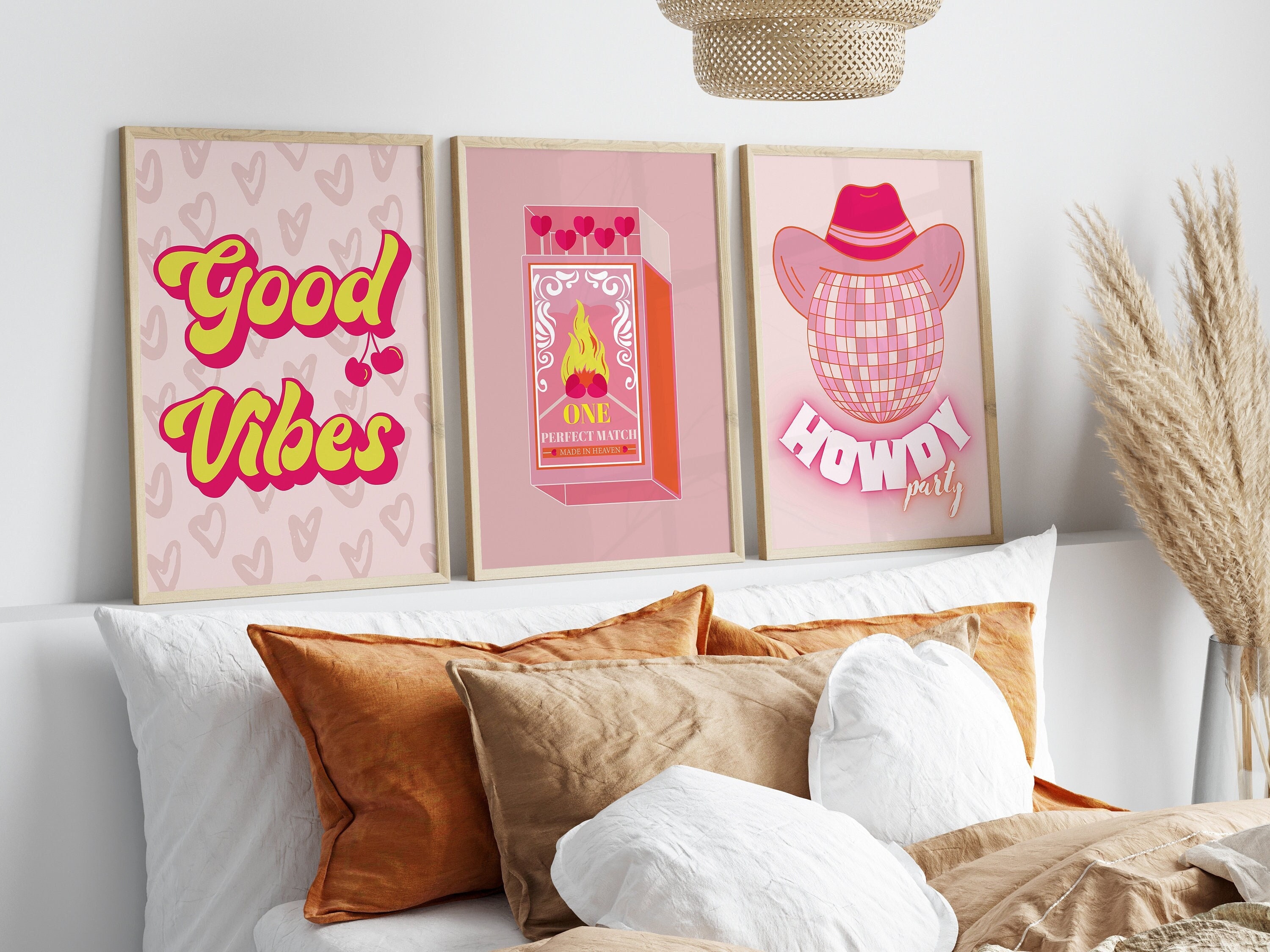 Whimsical Girl Wall Art, Girl Room Decor, Teen Girl Room Art, Dorm  Printable Wall Art, Pink Print Set, Teen Wall Art Set, Girl Quote Prints 
