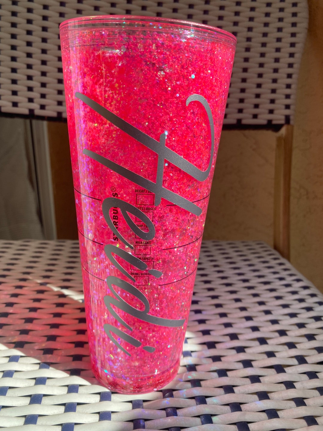 Starbucks Snow Globe Glitter Cup, Pink Color, Snow Globe Tumbler