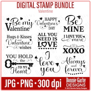 Bundel digitale postzegels Valentijn, WordArt-citaten, illustraties, WordArt-citaten voor kaarten maken, woorden voor kaarten, png, digitale gevoelens, liefde