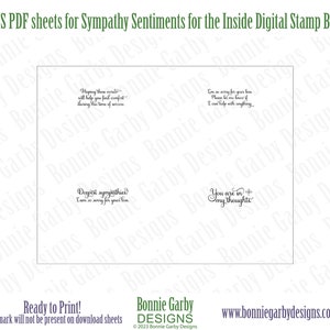May include: A printable PDF sheet with four sympathy sentiments for inside greeting cards. The sentiments are: "Hoping these words will help you find comfort during this time of sorrow", "Deepest sympathies. I am so sorry for your loss", "I'm so sorry for your loss. Please let me know if I can help with anything", and "You are in my thoughts".