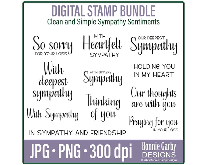 Sympathy Card Inserts Digital Sheet, Sympathy Card Inside Sentiments ...