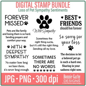 Verlust der Haustier Sympathie Digitale Briefmarke, Wortkunst Zitate, Clip Art, Zitate für Karten, Worte für Karten, digitale Stempel, digitale Gefühle