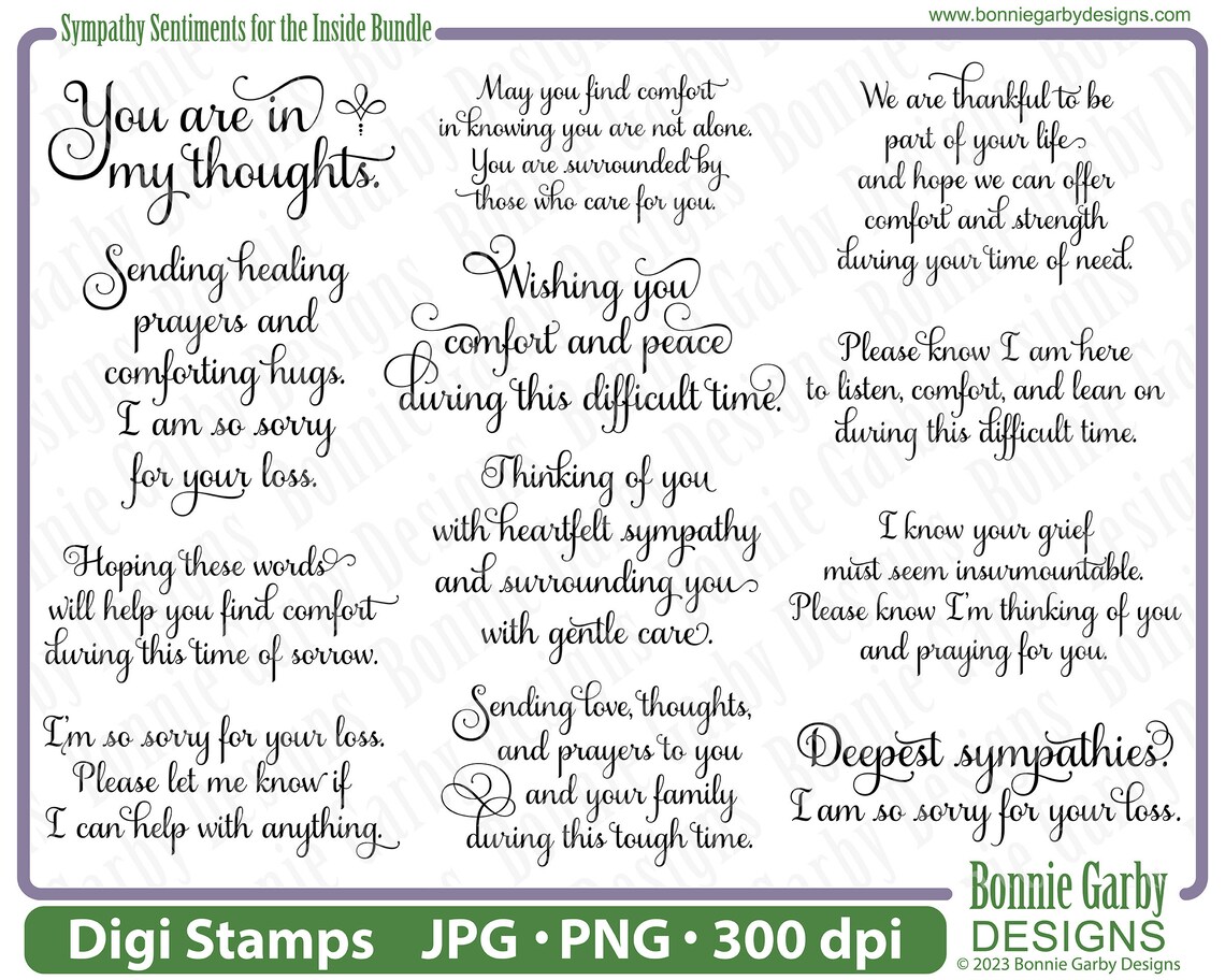 thumbnail image 2 of Inside Out Sympathy Sentiments Stamp Set – Catherine Pooler Designs 2 of 9