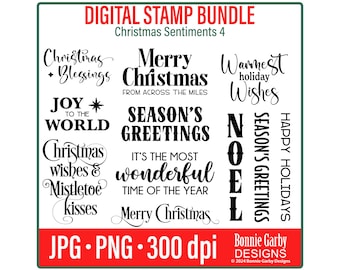 Pakiet znaczków cyfrowych Christmas Sentiments 4, Cytaty Word Art do tworzenia kartek, Znaczki cyfrowe, Cyfrowe sentymenty, Słowa do kartek, Tworzenie kartek