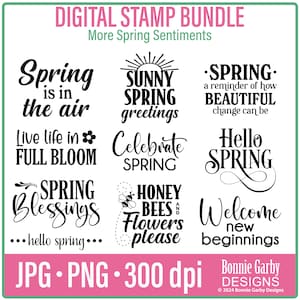 More Spring Sentiments Digital Stamp Bundle