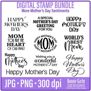 More Happy Mother's Day Sentiments Digital Stamp Bundle