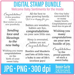 Willkommen Baby Gefühle 'für innen' Digitale Stempel Bündel, Clip Art, Wort Kunst Zitate für Kartengestaltung, Wörter für Karten, PNG, Zitat